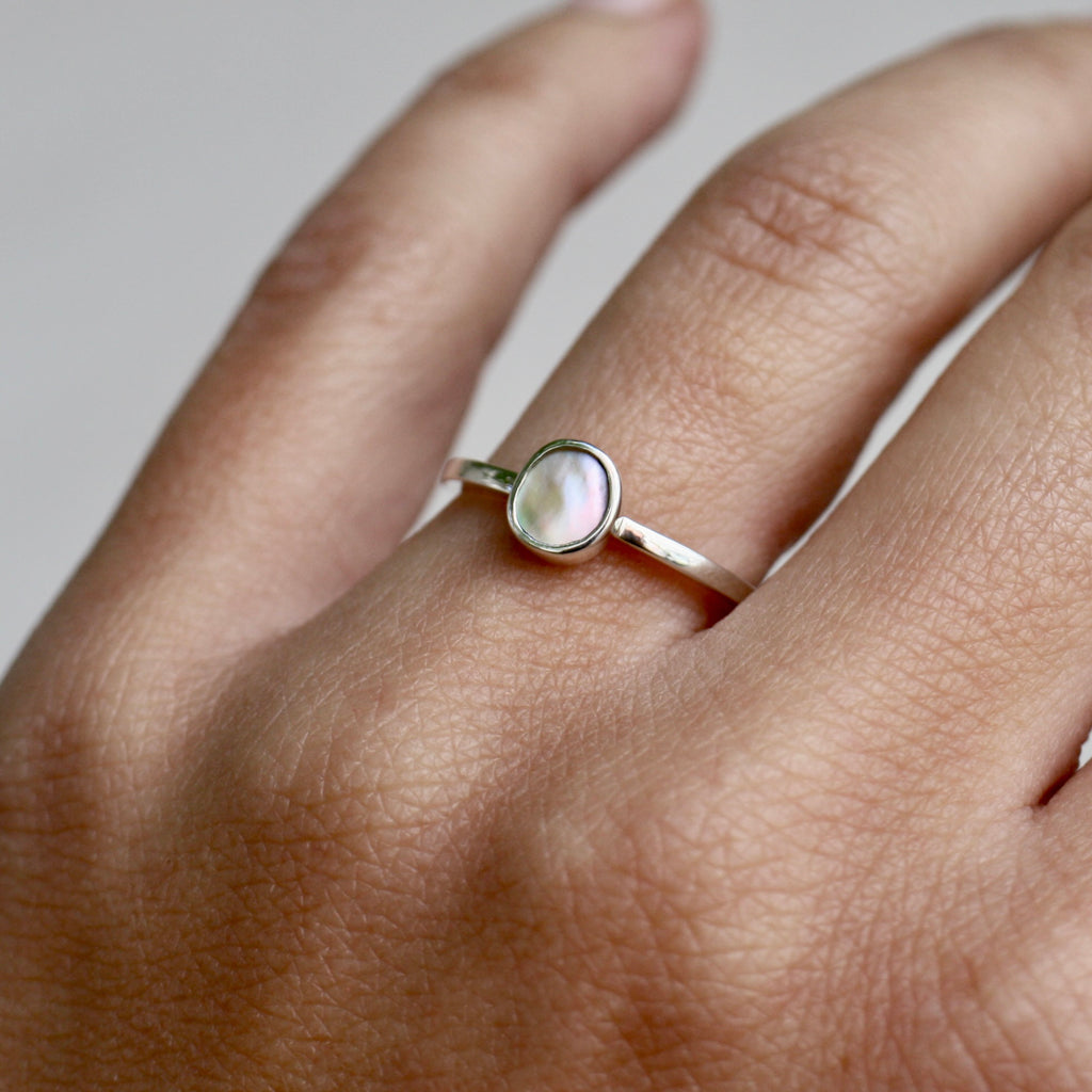 Sterling Silver Pāua Ring (Edition 9)