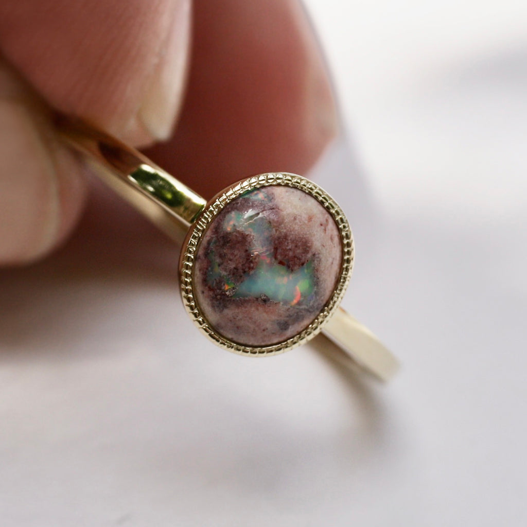 9ct Yellow Gold Opal Mirage Ring