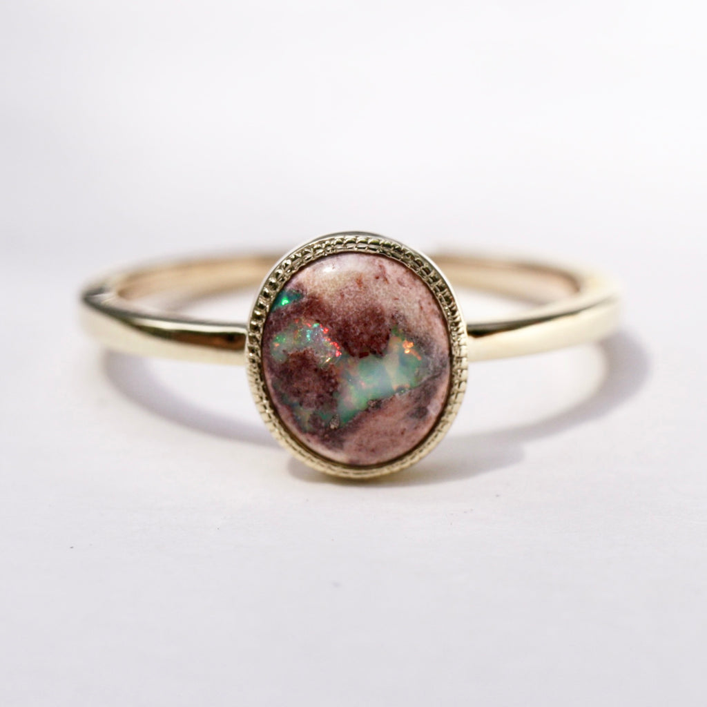 9ct Yellow Gold Opal Mirage Ring