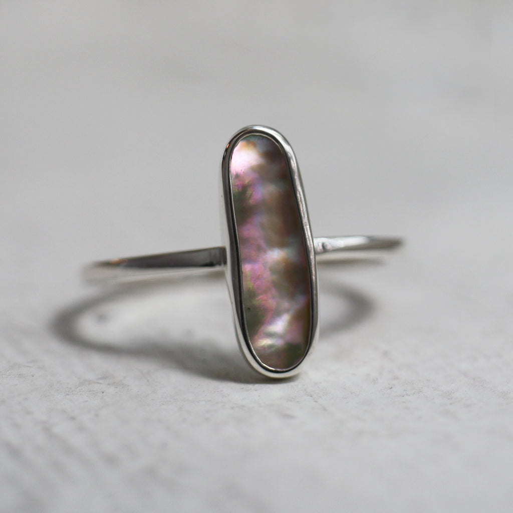 Sterling Silver Pāua Ring (Edition 7)