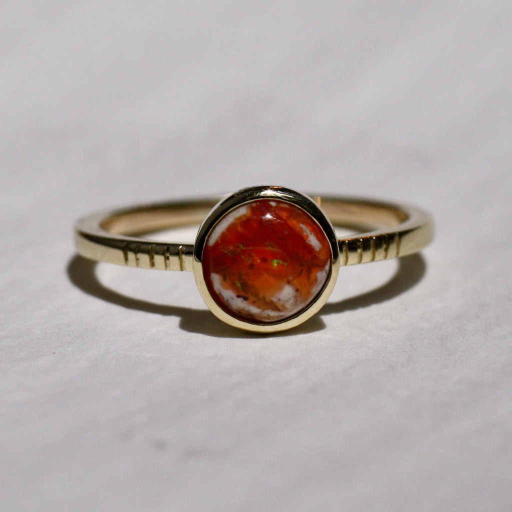 9ct Yellow Gold Opal Sunset Ring