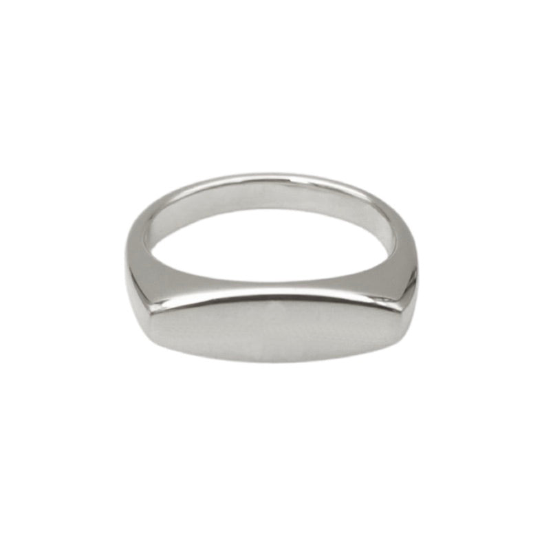 Curved Bar Signet Ring