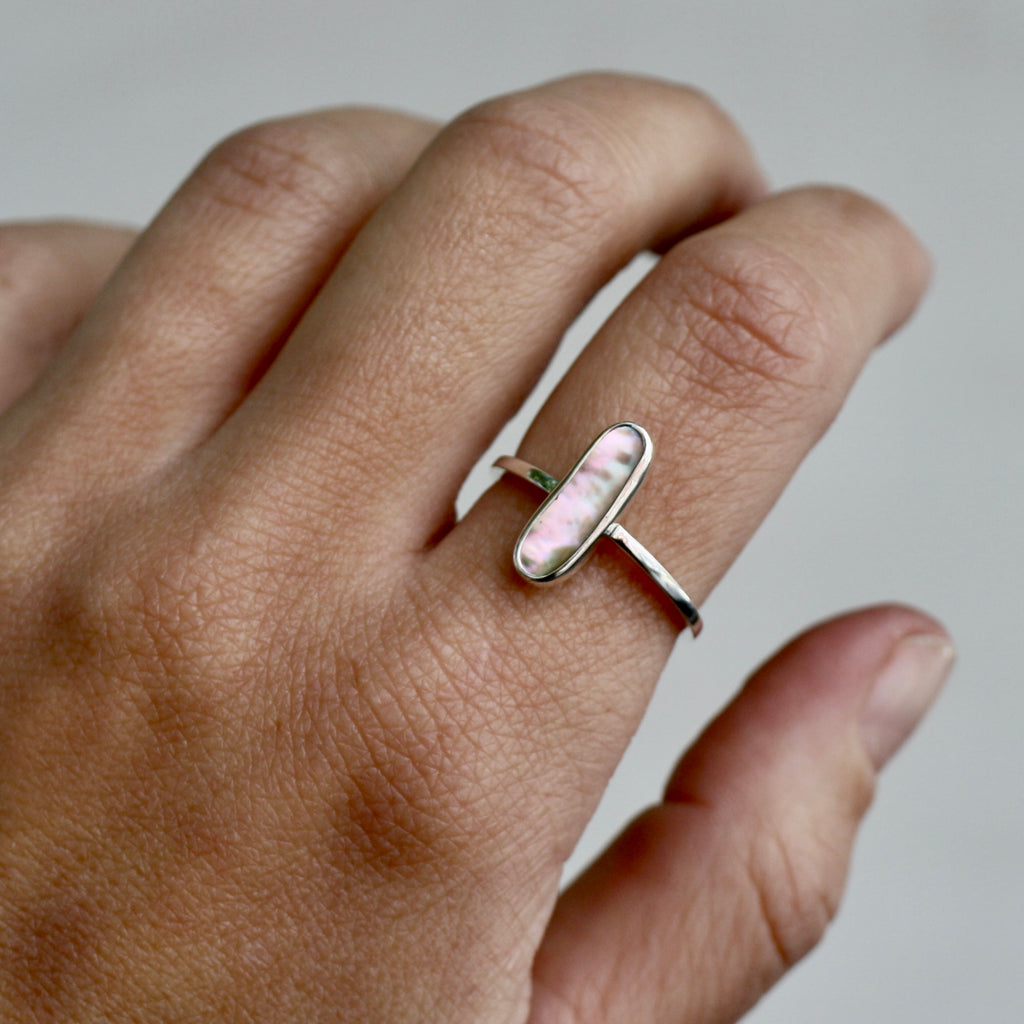 Sterling Silver Pāua Ring (Edition 7)