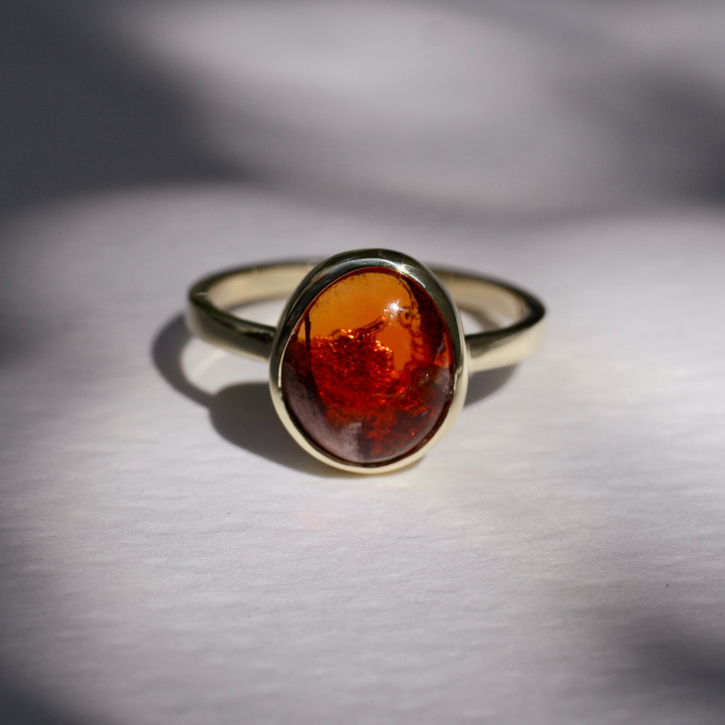 9ct Yellow Gold Sunset Opal Ring