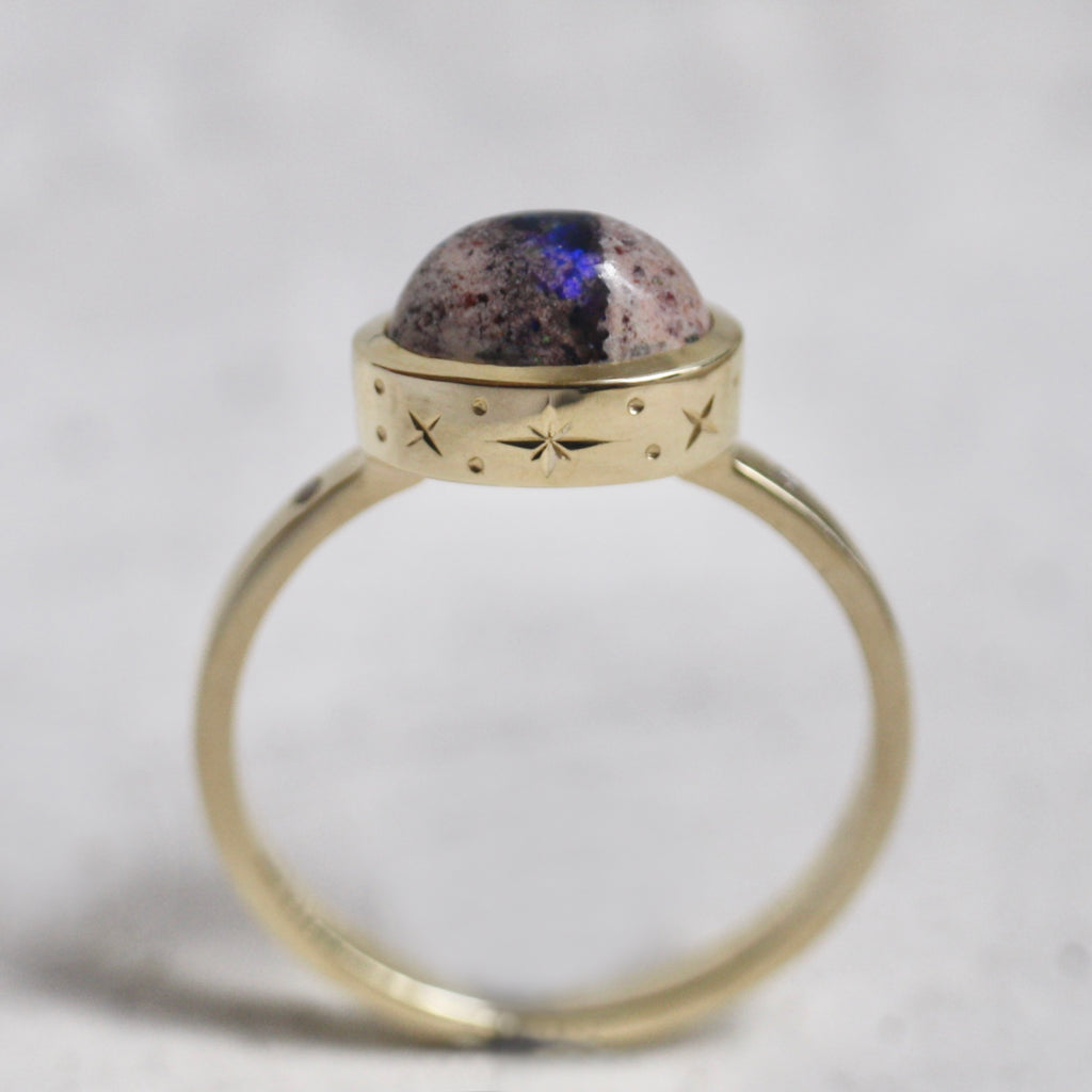 9ct Yellow Gold Cosmic Opal Ring