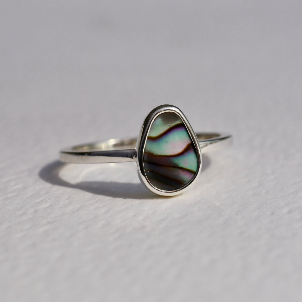 Sterling Silver Pāua Ring (Edition 6)