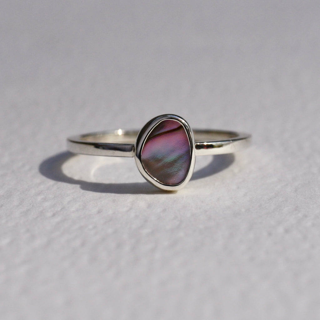 Sterling Silver Pāua Ring (Edition 10)