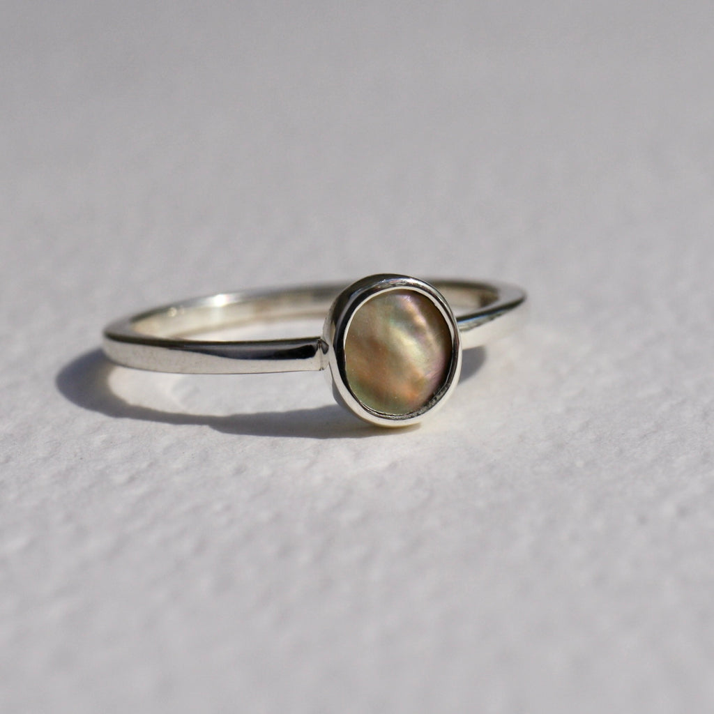 Sterling Silver Pāua Ring (Edition 9)