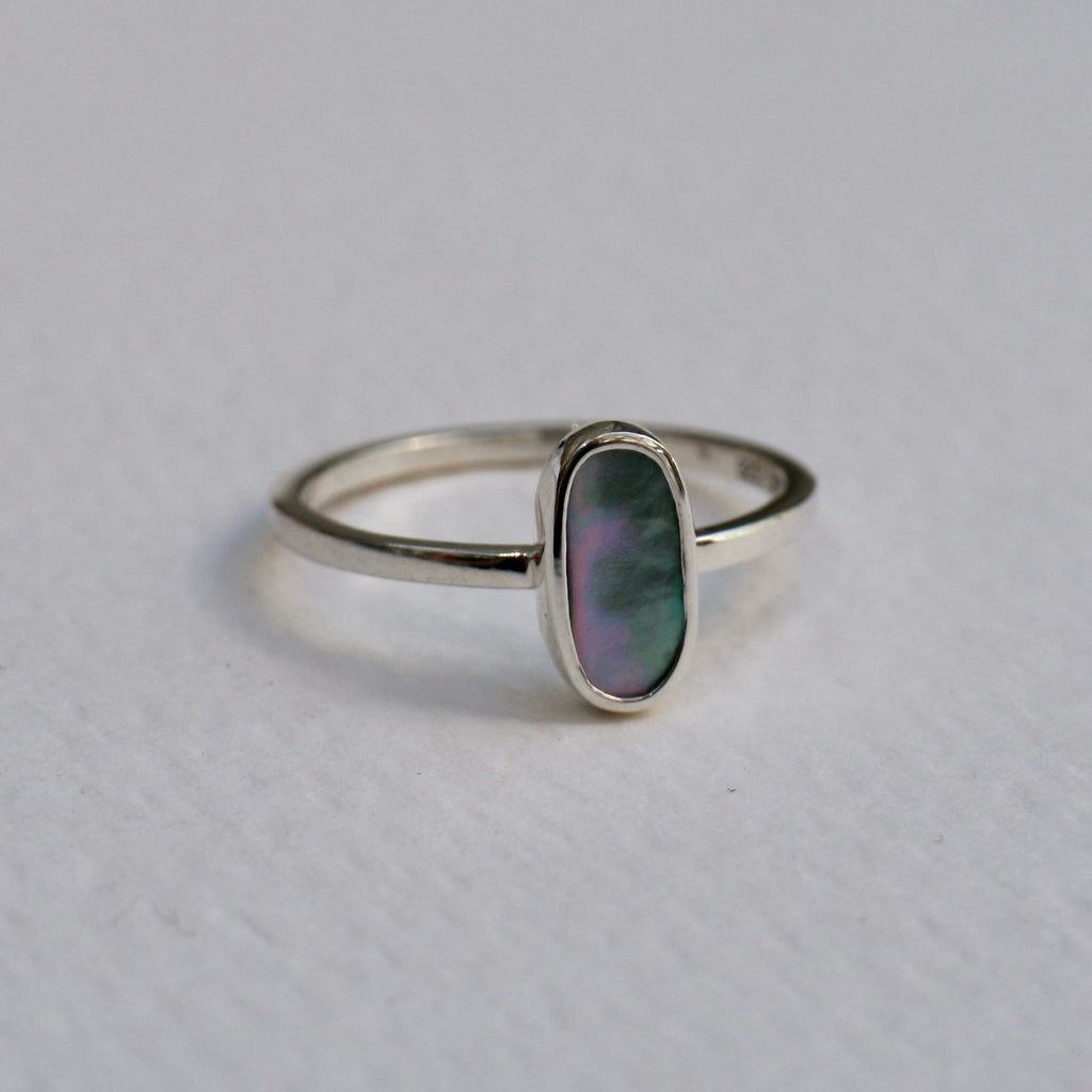 Sterling Silver Pāua Ring (Edition 11)