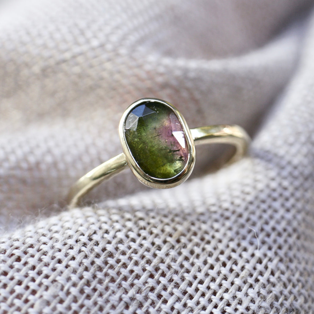 9ct Yellow Gold Oval Tourmaline Ring