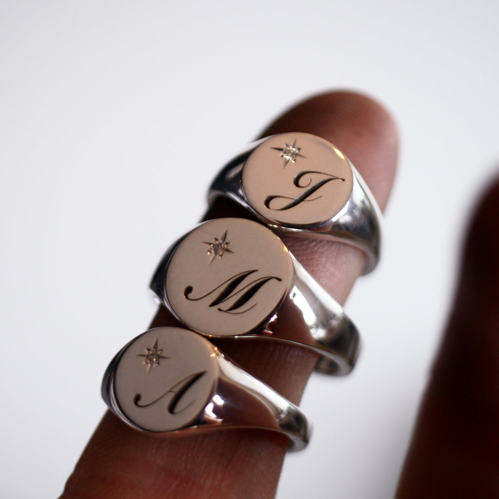 Large Circle Signet Ring