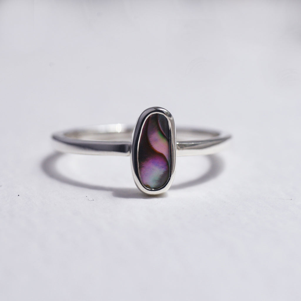 Sterling Silver Pāua Ring (Edition 12)