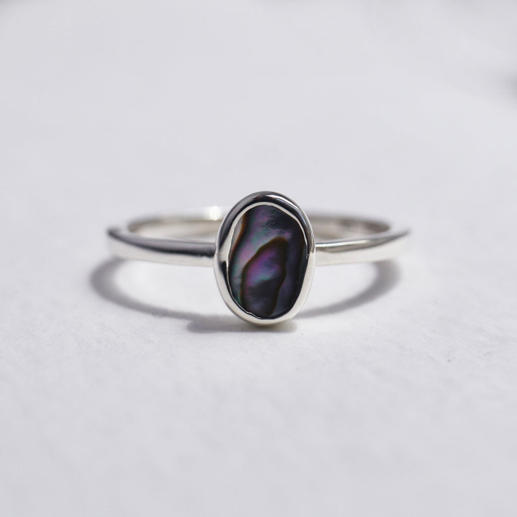 Sterling Silver Pāua Ring (Edition 14)