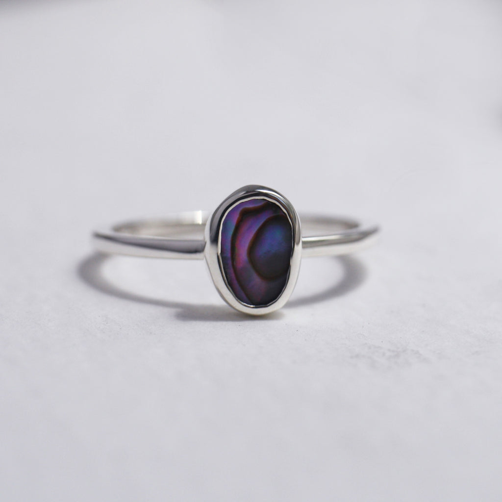 Sterling Silver Pāua Ring (Edition 15)