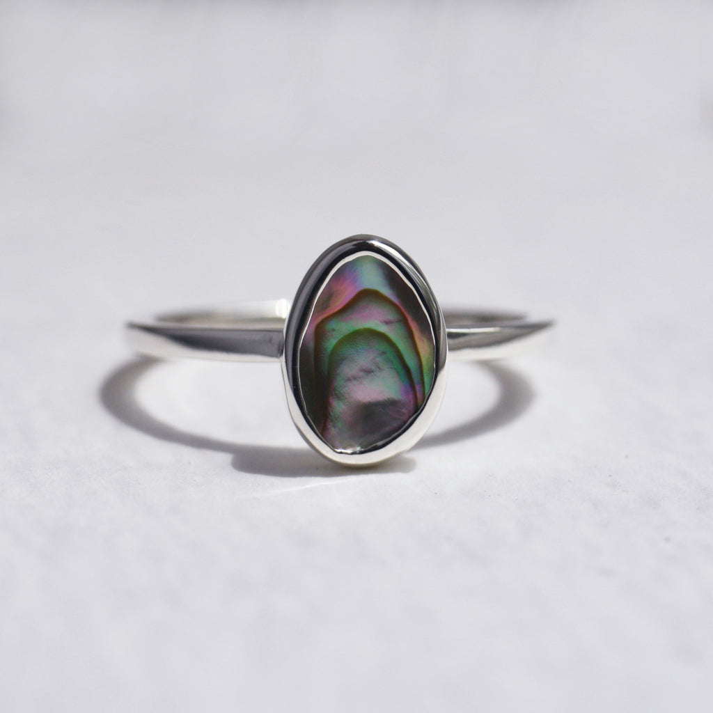 Sterling Silver Pāua Ring (Edition 16)