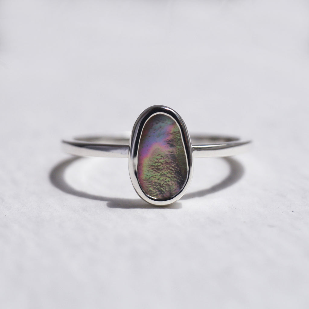 Sterling Silver Pāua Ring (Edition 17)