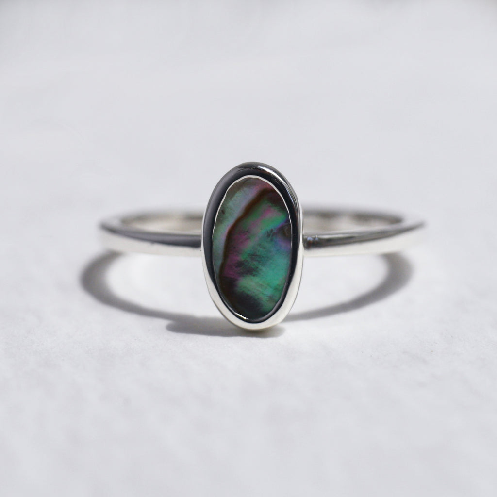 Sterling Silver Pāua Ring (Edition 18)