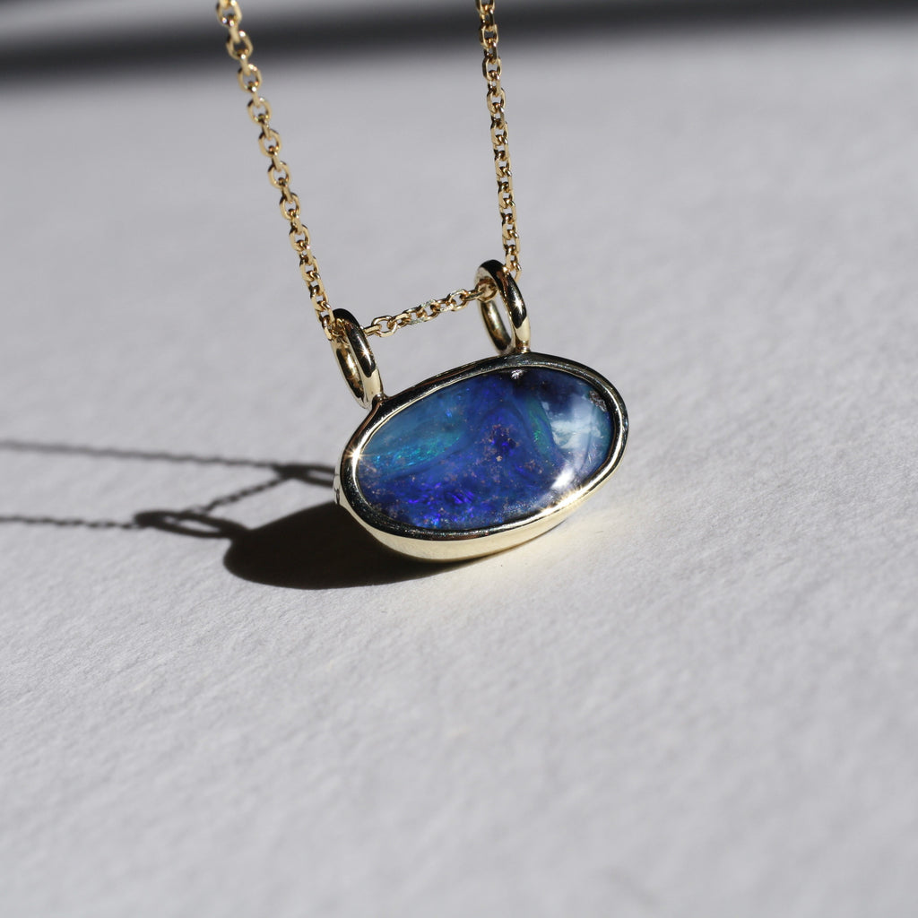 9ct Gold Boulder Opal Necklace