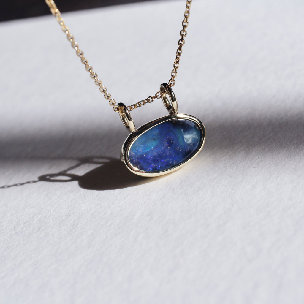 9ct Gold Boulder Opal Necklace