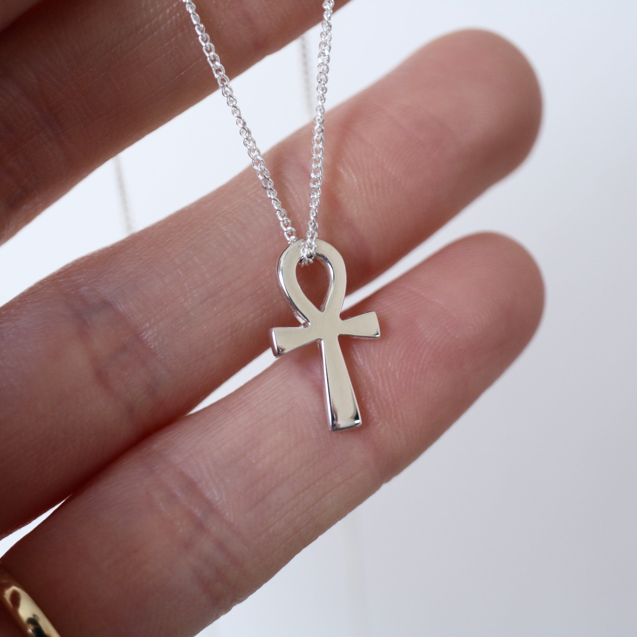 Petite Ankh Necklace by Jade Rabbit Design | Jade Rabbit Design