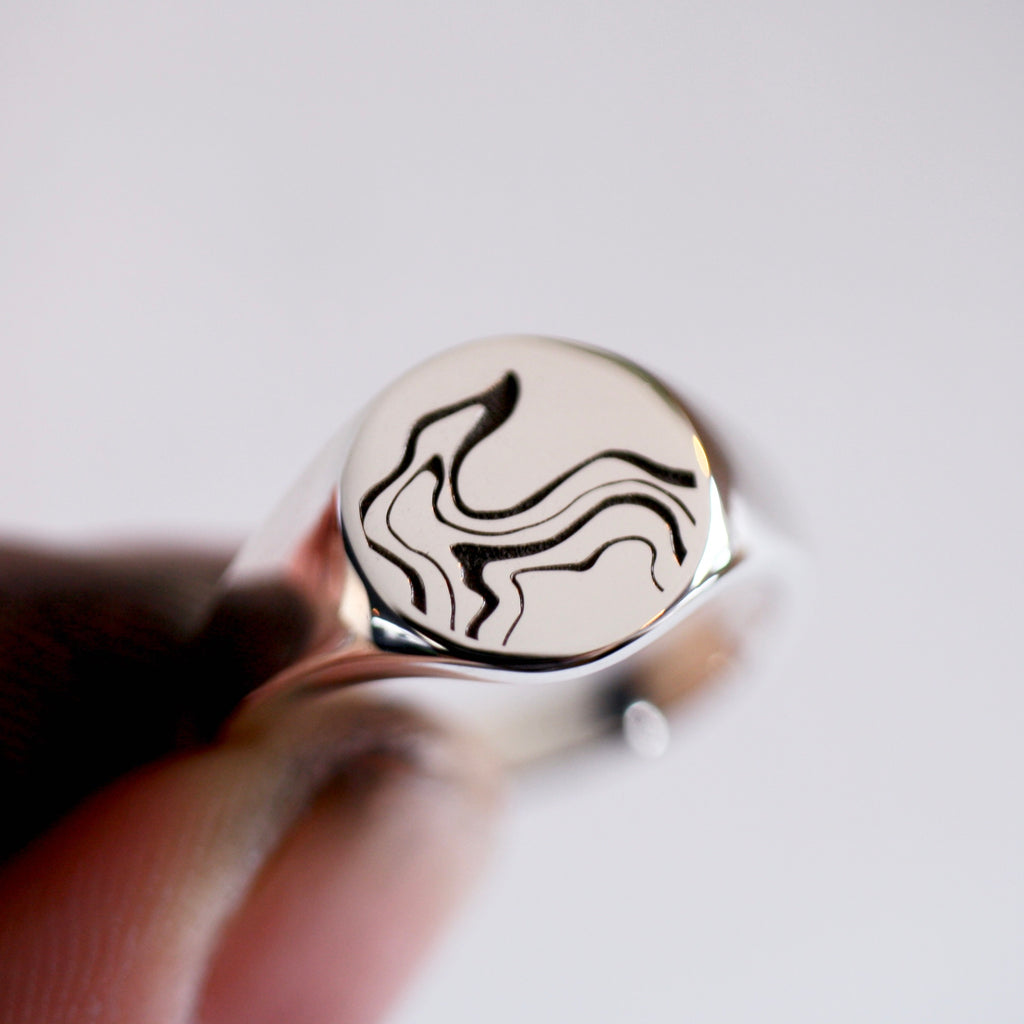 Large Circle Signet Ring