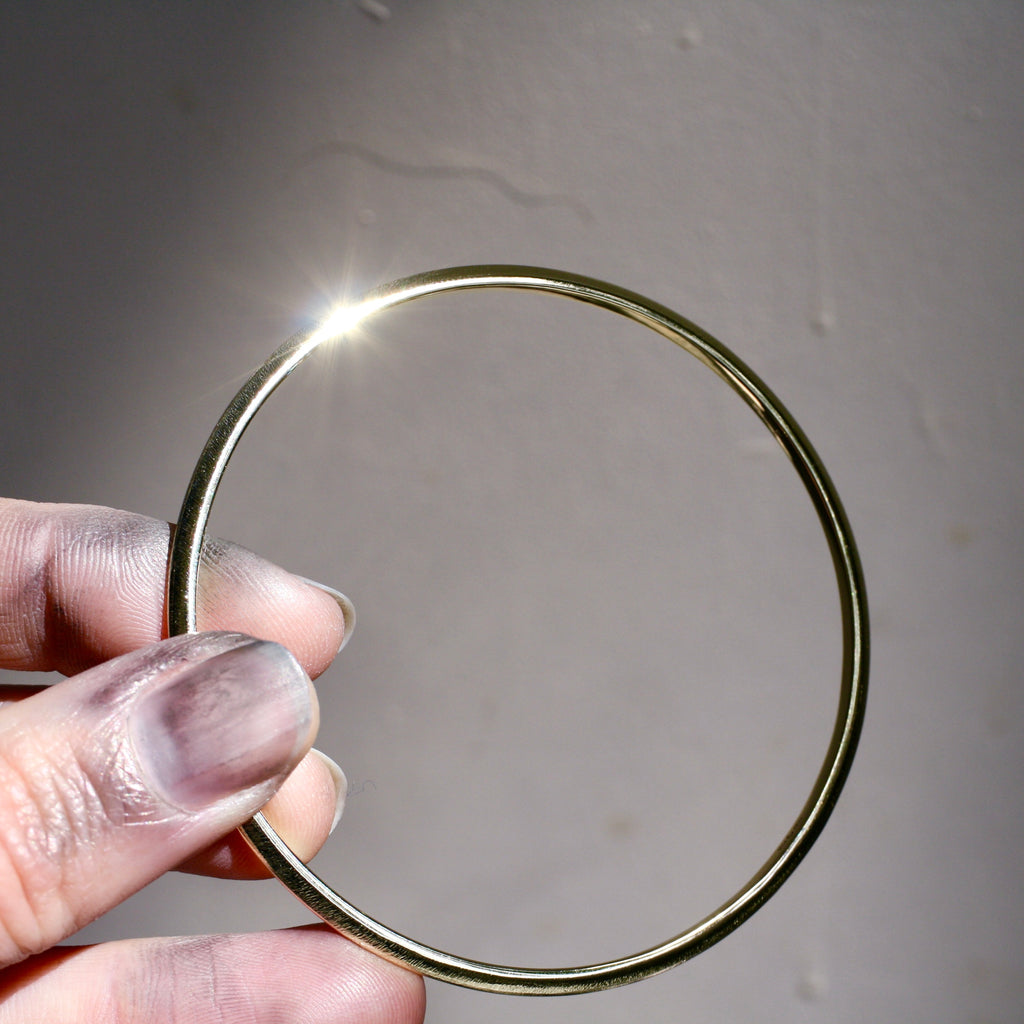 Knife Edge Textured Bangle