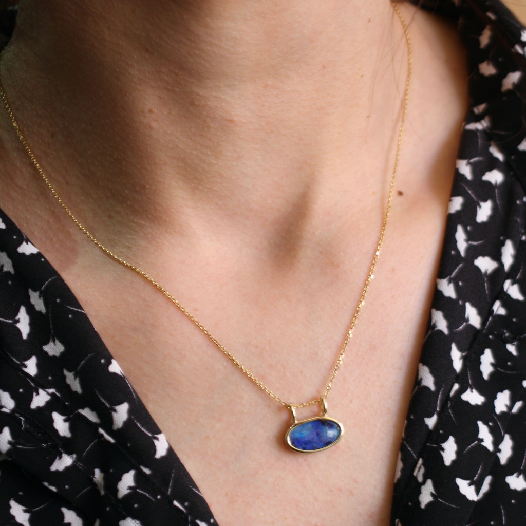 9ct Gold Boulder Opal Necklace