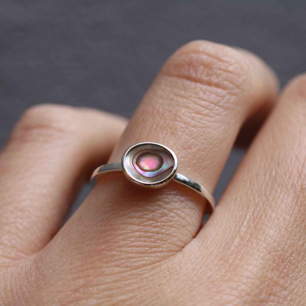 Sterling Silver Pāua Ring (Edition 5)