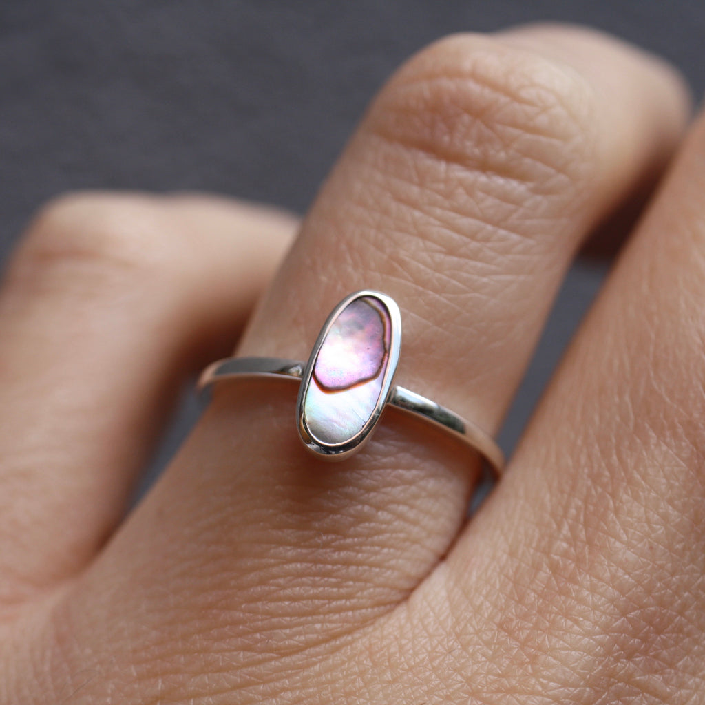 Sterling Silver Pāua Ring (Edition 4)