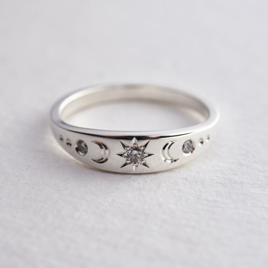 Starry Night Diamond Cluster Ring
