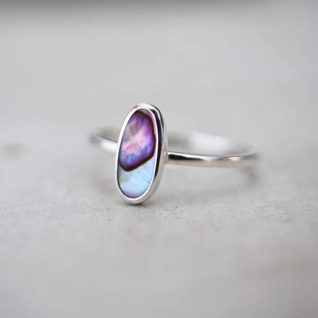 Sterling Silver Pāua Ring (Edition 4)