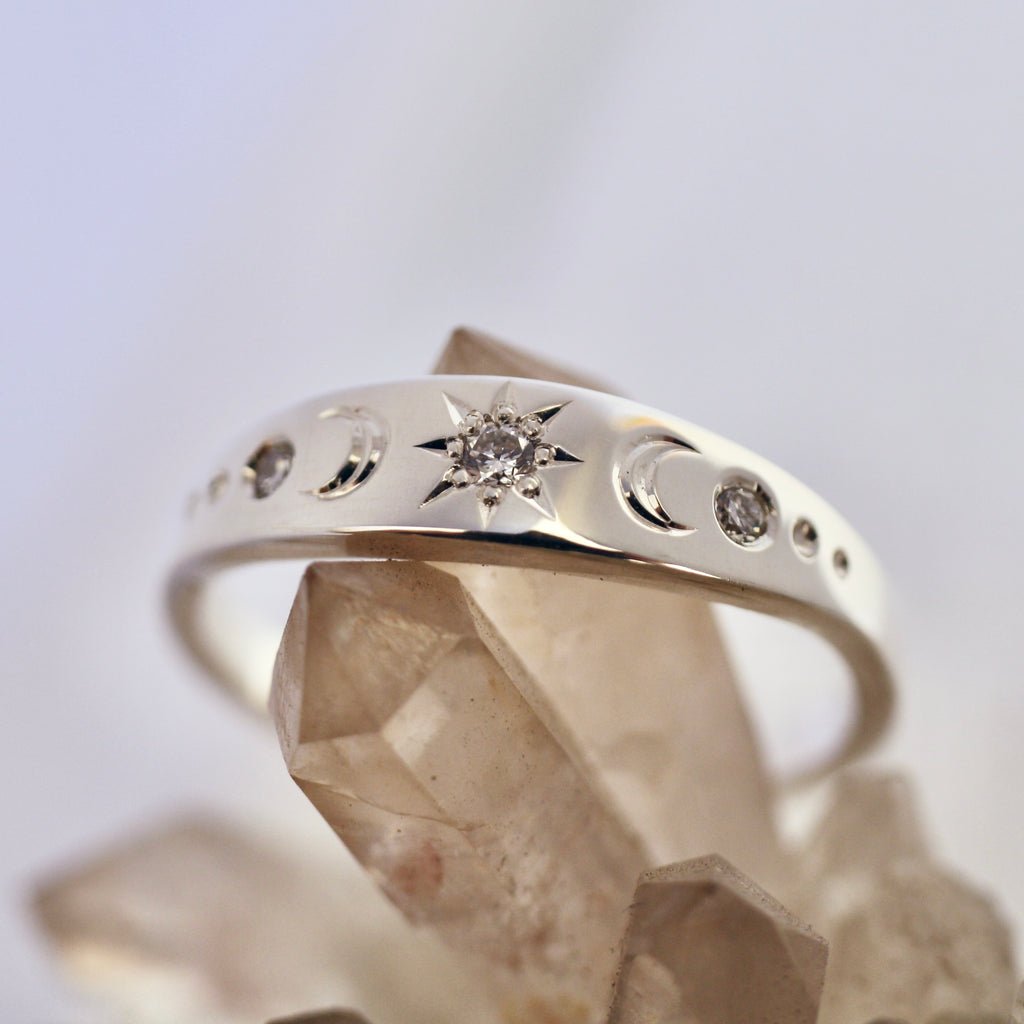 Starry Night Diamond Cluster Ring