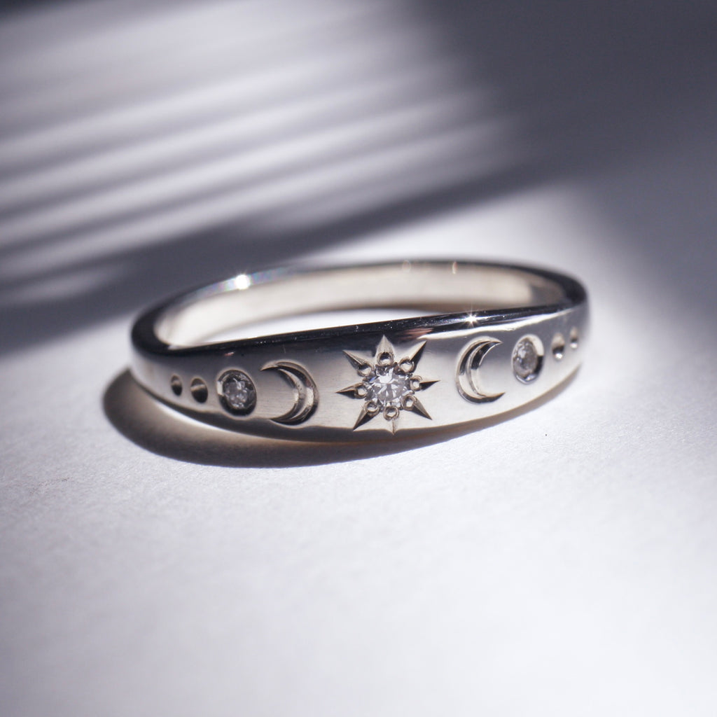 Starry Night Diamond Cluster Ring