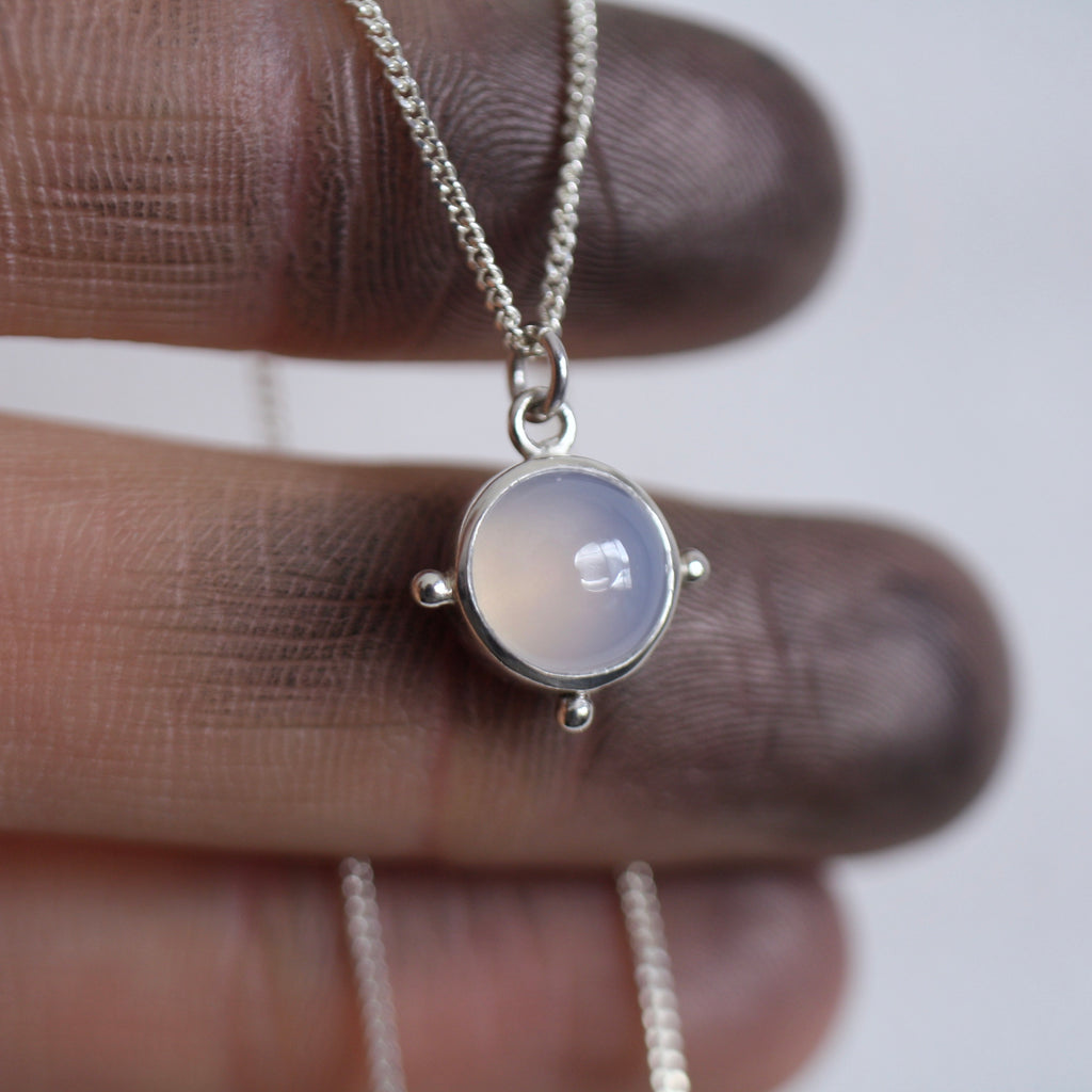 Sterling Silver Chalcedony Necklace