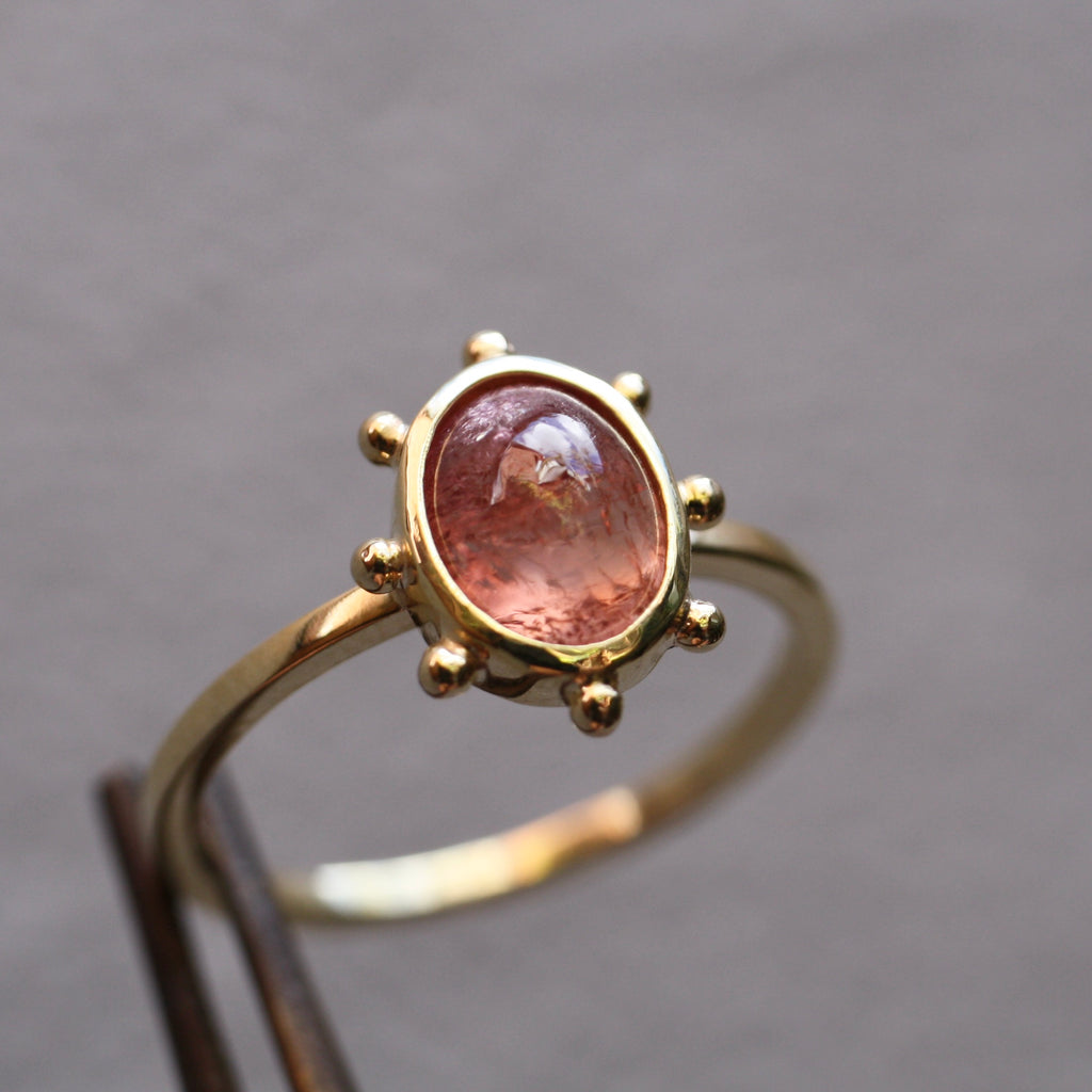 9ct Yellow Gold Pink Blush Tourmaline Ring