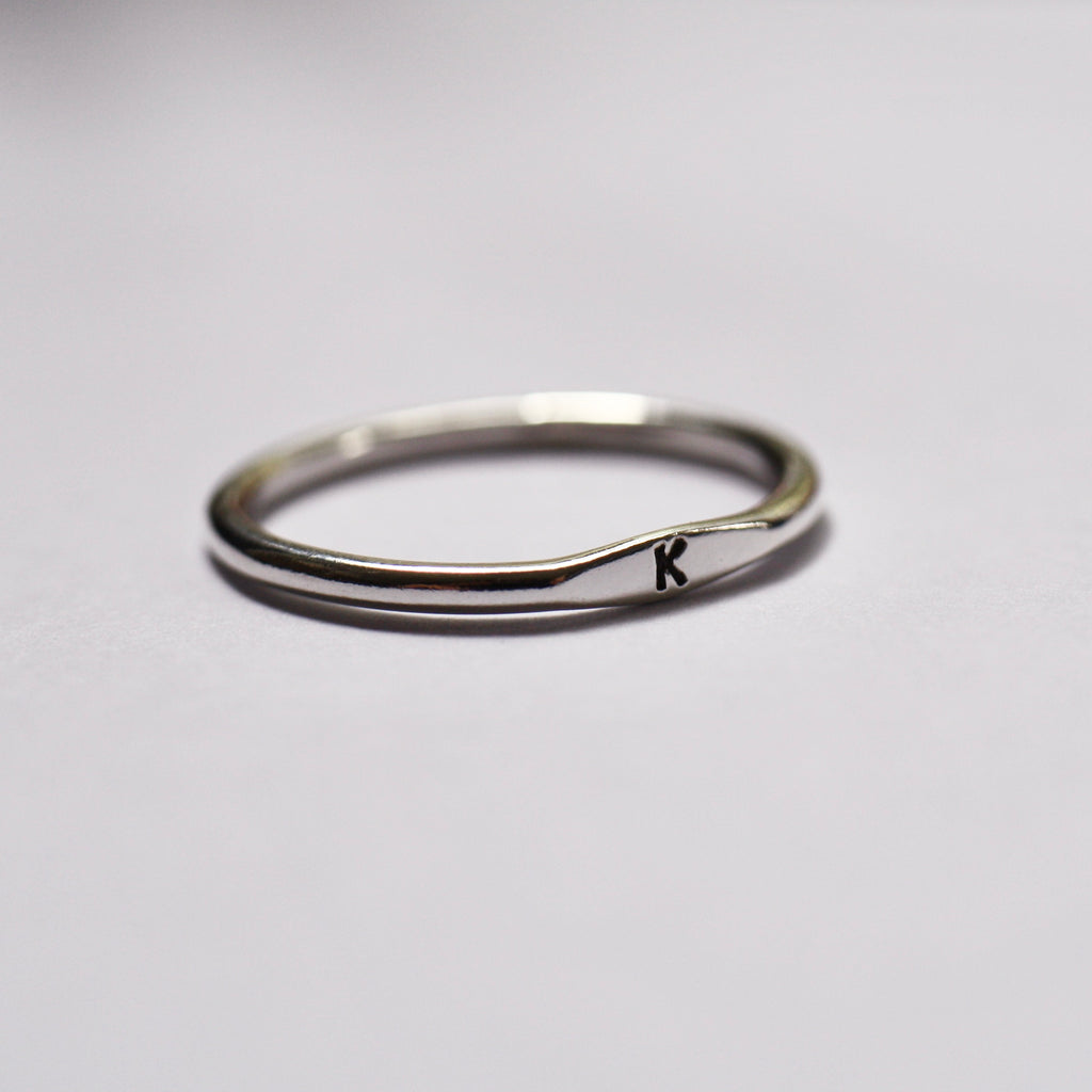 Personalised Initial Stack Ring