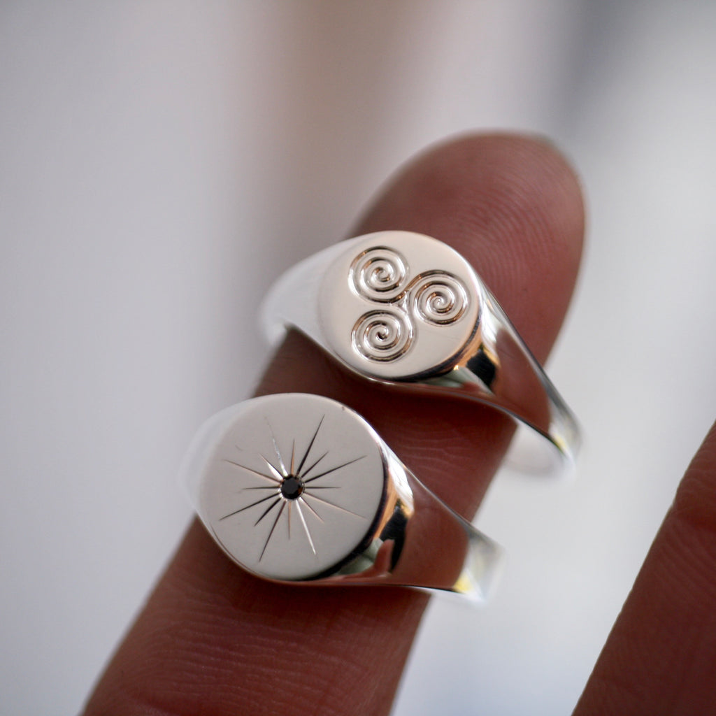 Large Circle Signet Ring