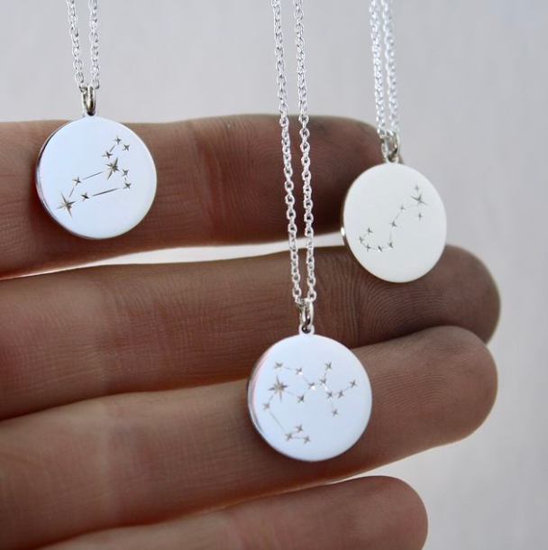 Hand Engraved Constellation Necklace