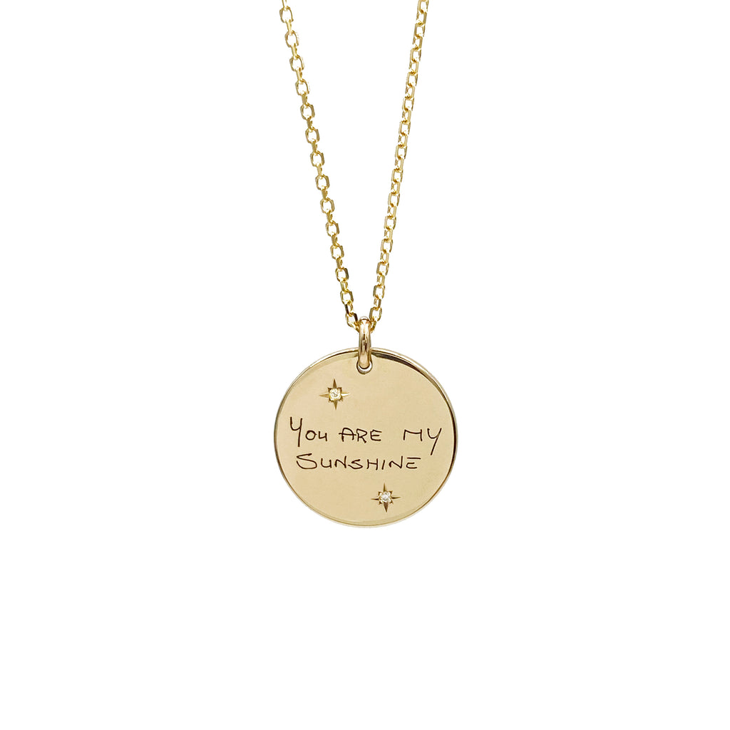 Personalised Handwritten Note Necklace