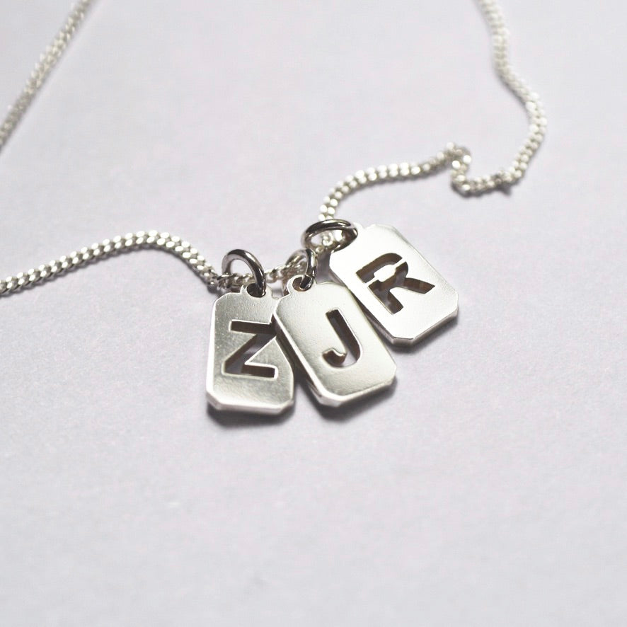 Initial Charm Stack Necklace