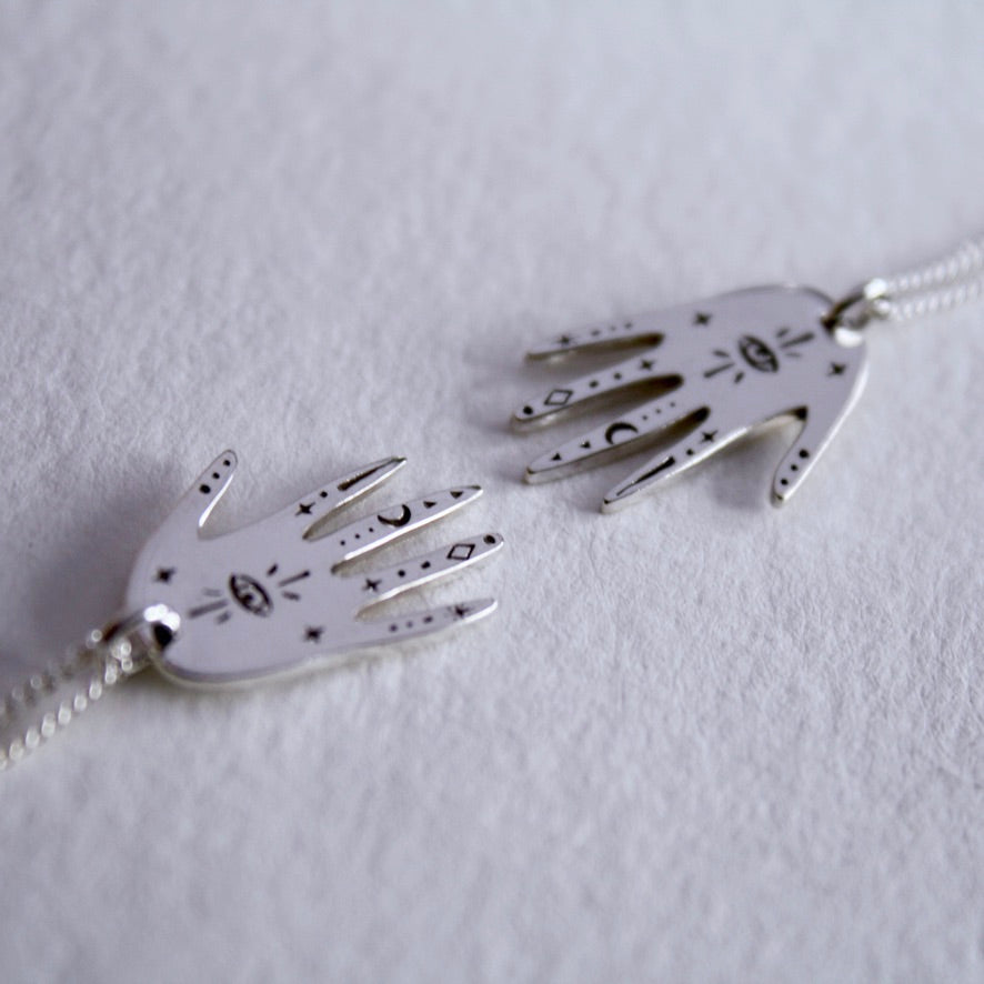 Hand Necklace by Jade Rabbit Design