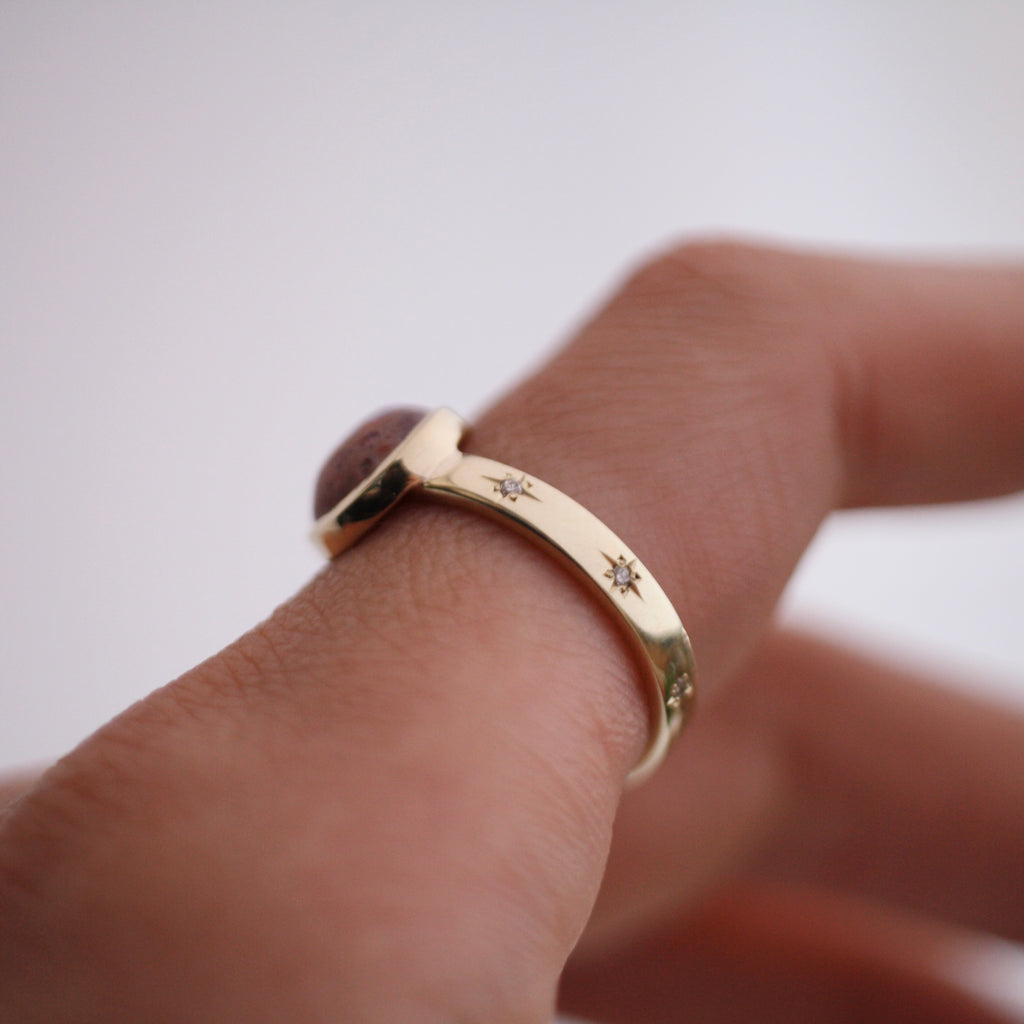 9ct Yellow Gold Cosmos Ring