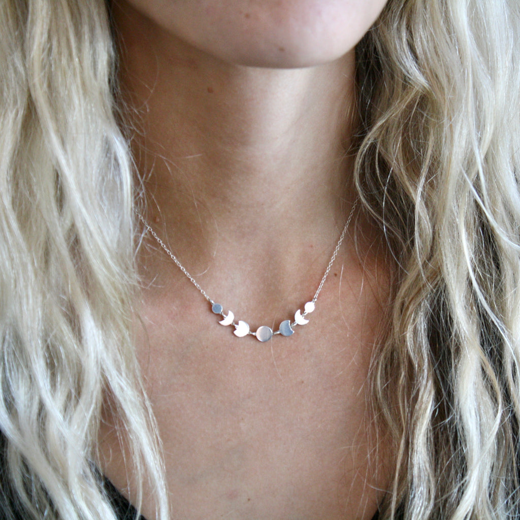 Moonphase Necklace by Jade Rabbit Design