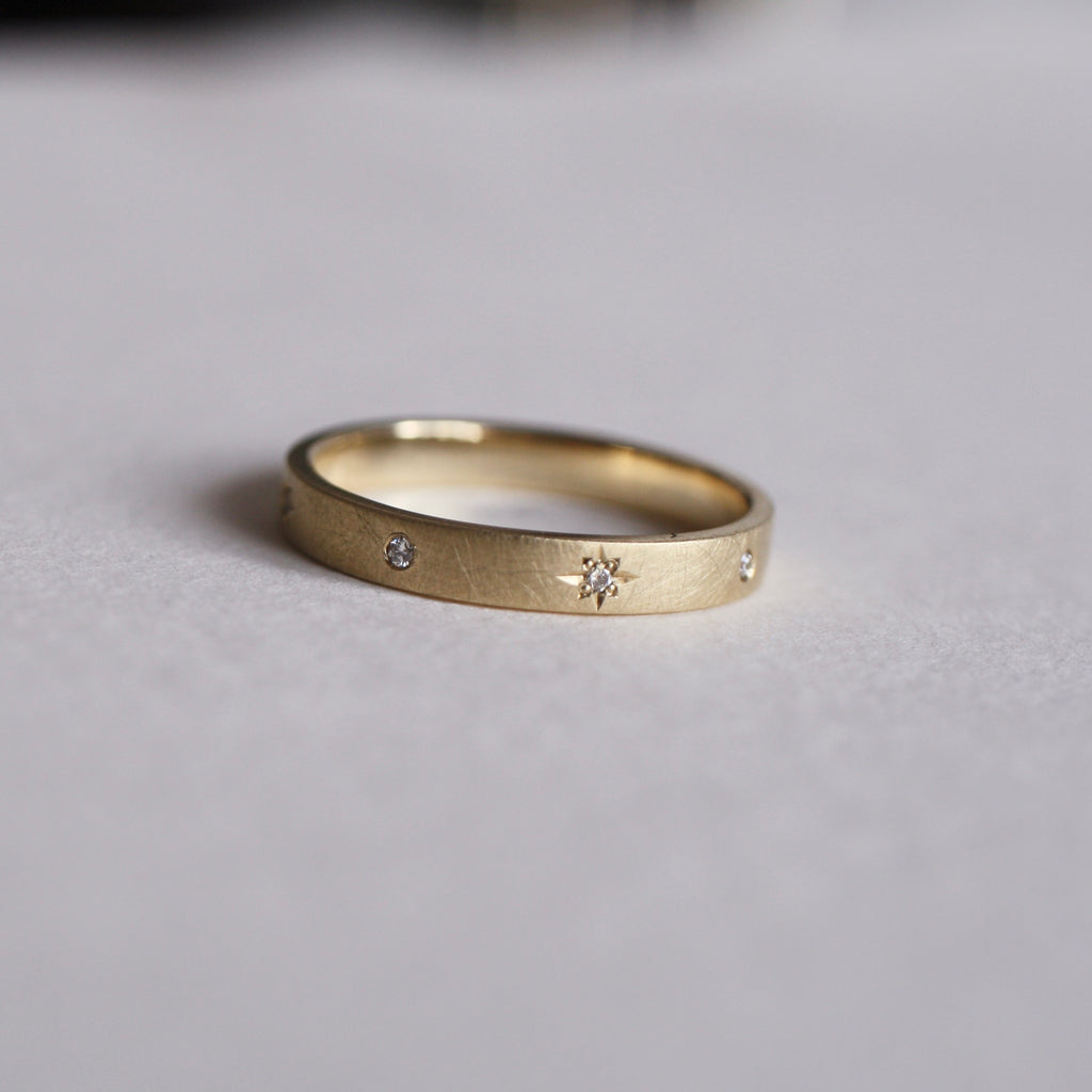9ct Gold Celestial Eternity Band by jade rabbit design