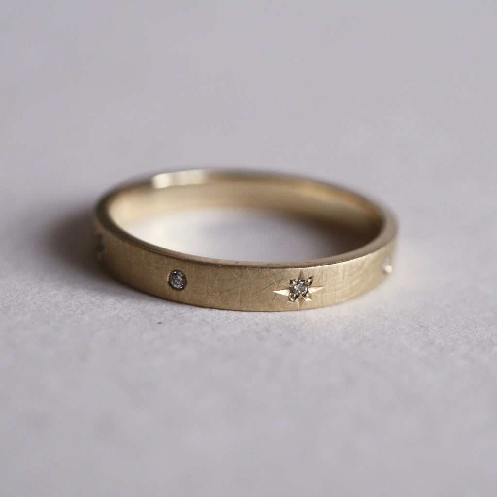 9ct Gold Celestial Eternity Band by jade rabbit design