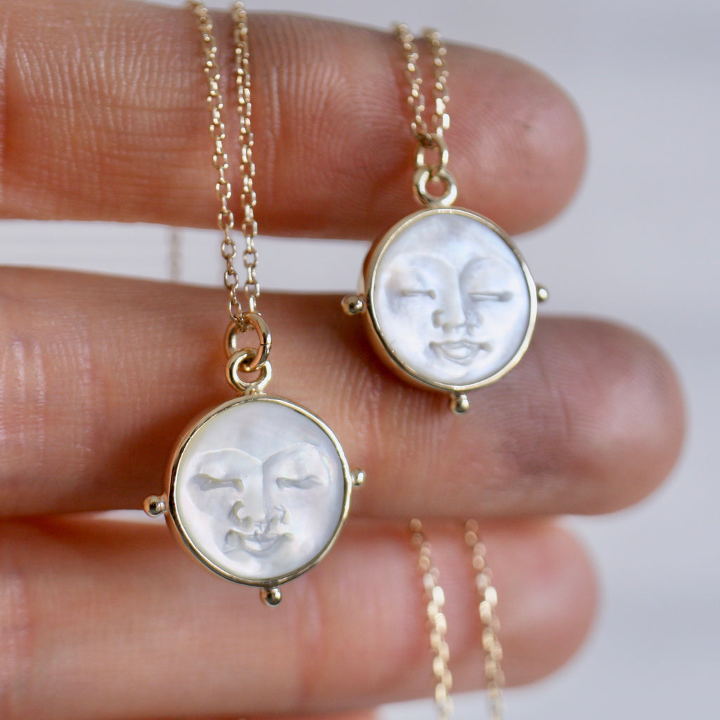 9ct Gold Moonbeam Necklace by Jade Rabbit Design
