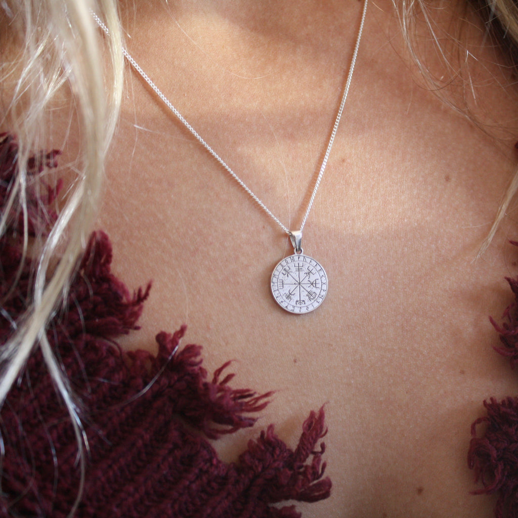 Nordic Compass Necklace by Jade Rabbit Design