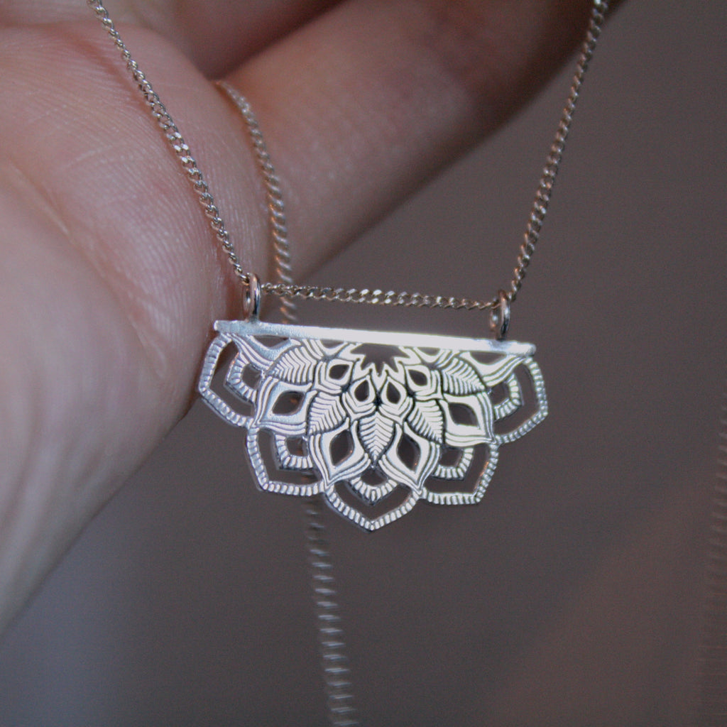 Mandala Necklace by Jade Rabbit Design