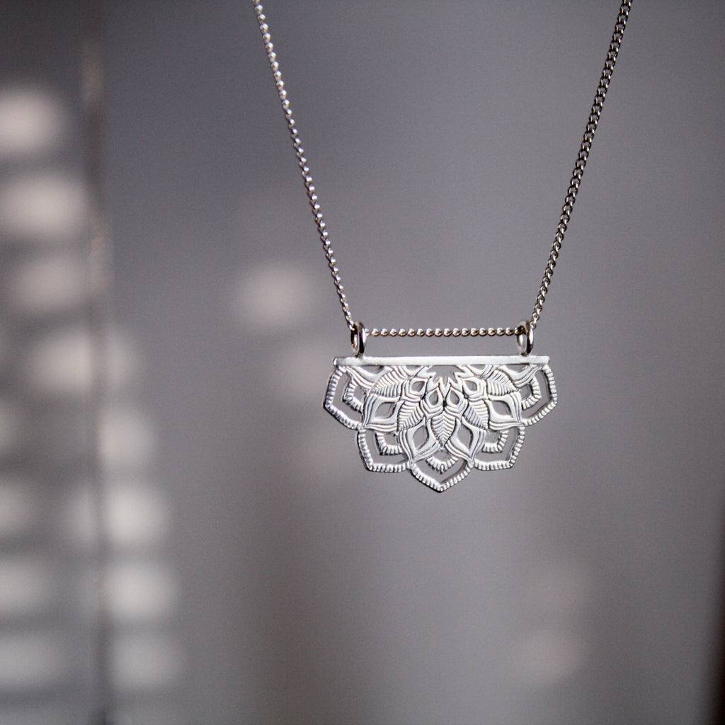 Mandala Necklace by Jade Rabbit Design