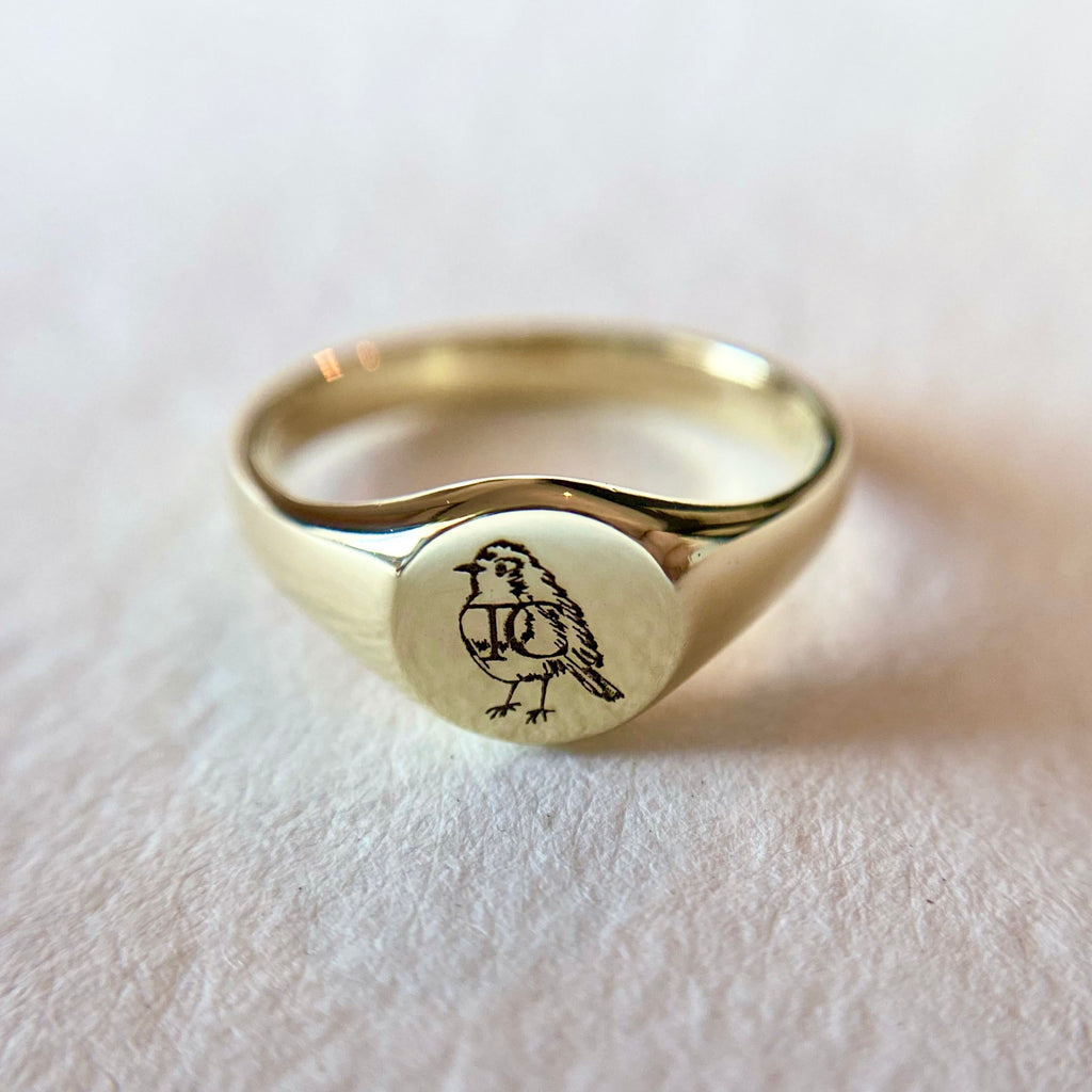 9ct Petite Gold Signet Ring